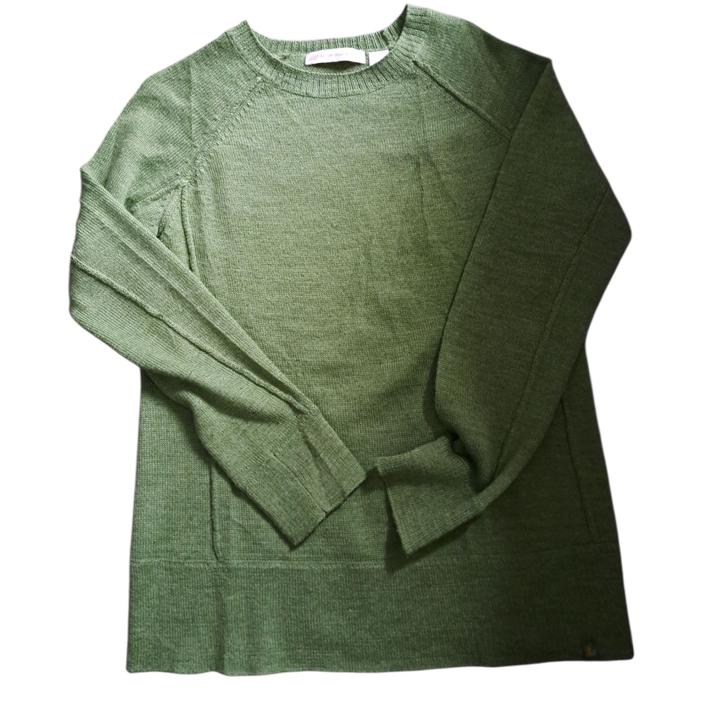 EMS Eastern Mountain SPORTS  Wool Blend Lightweight Layering Sweater GREEN Xl